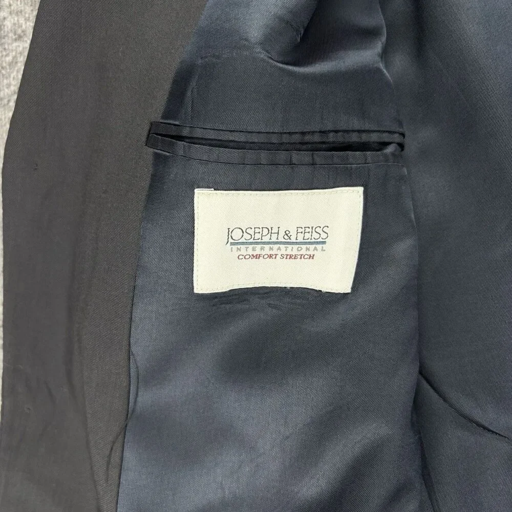Joseph & Feiss Men’s Blazer 44T Charcoal 100% Worsted Wool 3 Button Canada